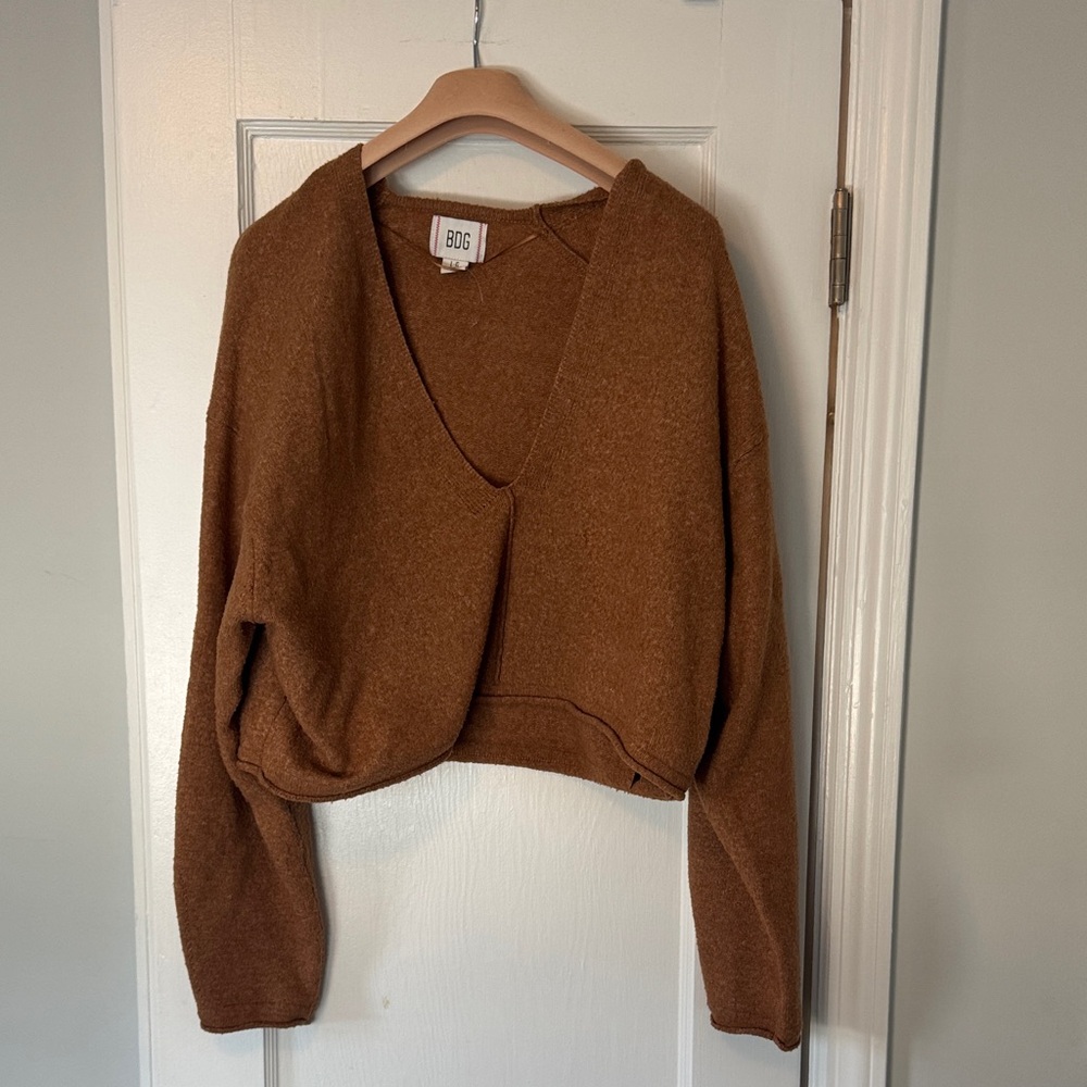 Urban Outfitters Rust V-Neck Sweater